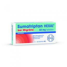 SUMATRIPTAN HEXAL bei Migrne 50 mg Tabletten 2 St