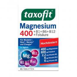TAXOFIT Magnesium 400+B1+B6+B12+Folsäure Tabletten 45 St Tabletten