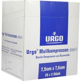 Ein aktuelles Angebot für URGO MULLKOMPRESSEN 7,5x7,5 cm steril 25 X 2 St Kompressen Verbandsmaterial - jetzt kaufen, Marke Urgo GmbH.