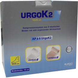 Ein aktuelles Angebot für URGOK2 Kompr.Syst.12cm Knöchelumf.18-25cm 6 St Binden  - jetzt kaufen, Marke Urgo GmbH.