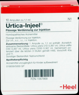 URTICA INJEEL Ampullen 10 St