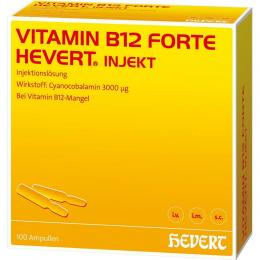 Ein aktuelles Angebot für Vitamin B12 forte Hevert injekt Ampullen 100 X 2 ml Injektionslösung Vitaminpräparate - jetzt kaufen, Marke Hevert-Arzneimittel Gmbh & Co. Kg.