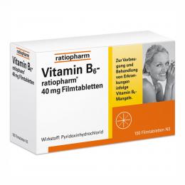 Vitamin-B6-ratiopharm 40mg Filmtabletten 100 St Filmtabletten