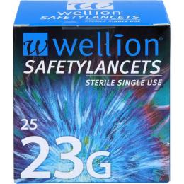 WELLION Safetylancets 23 G Sicherheitseinmallanz. 25 St.