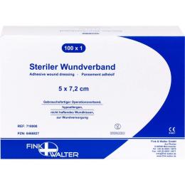 WUNDVERBAND steril 5x7,2 cm 100 St.