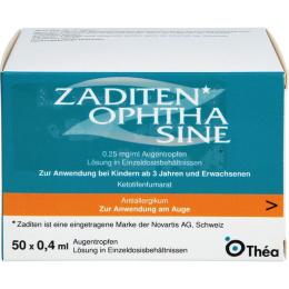 ZADITEN ophtha sine 0,25 mg/ml Augentr.Einzeldos. 50 St.