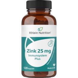 ZINK 25 mg Immunsystem Plus hochdosiert+vegan Kps. 120 St.