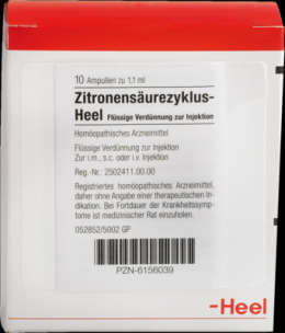 ZITRONENSUREZYKLUS Heel Ampullen 10 St